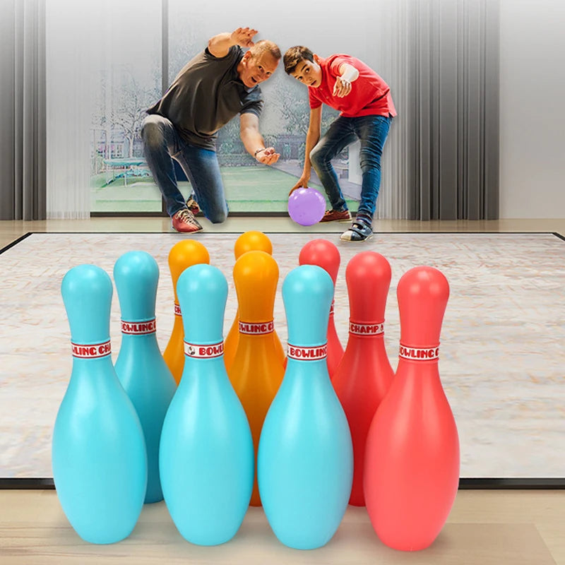 Kids Bowling Set Family Indoor Ball Party Game Sports Toys Balls Pins Bowling Toy Plastic Funny Bowling Set Children Game TMZ