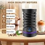 Milk Frother Electric 4 in 1 - Automatic Milk Frothers 600ml Large Capacity Milk Steamer Silent Operation Milk Heater and Warmer