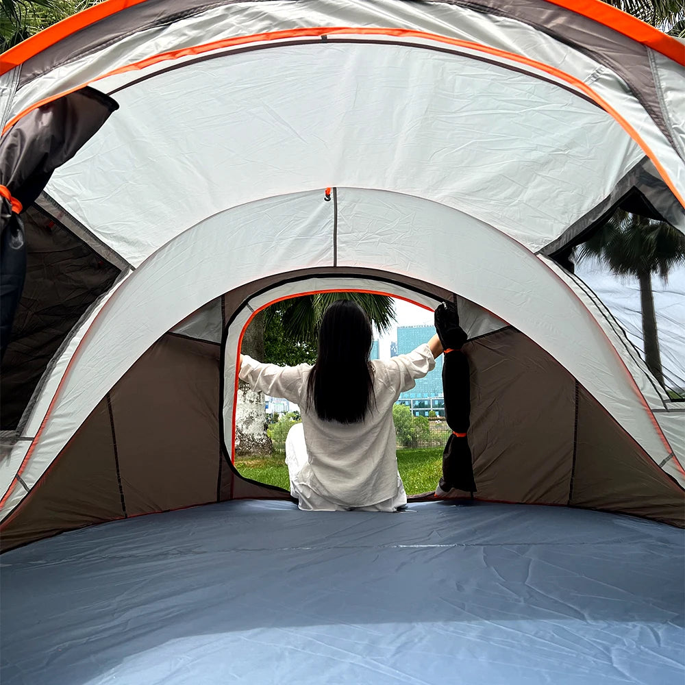 5-8 people quick opening hand throw tent waterproof camping boat tent outdoor tent fully automatic pop-up