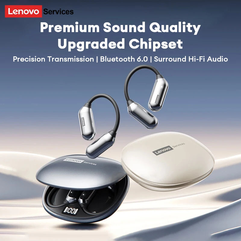 Lenovo LE503 OWS Wireless Earphones Bluetooth V6.0 Open-Ear Earphone ENC Noise Reduction Earbuds Waterproof Long Battery Life