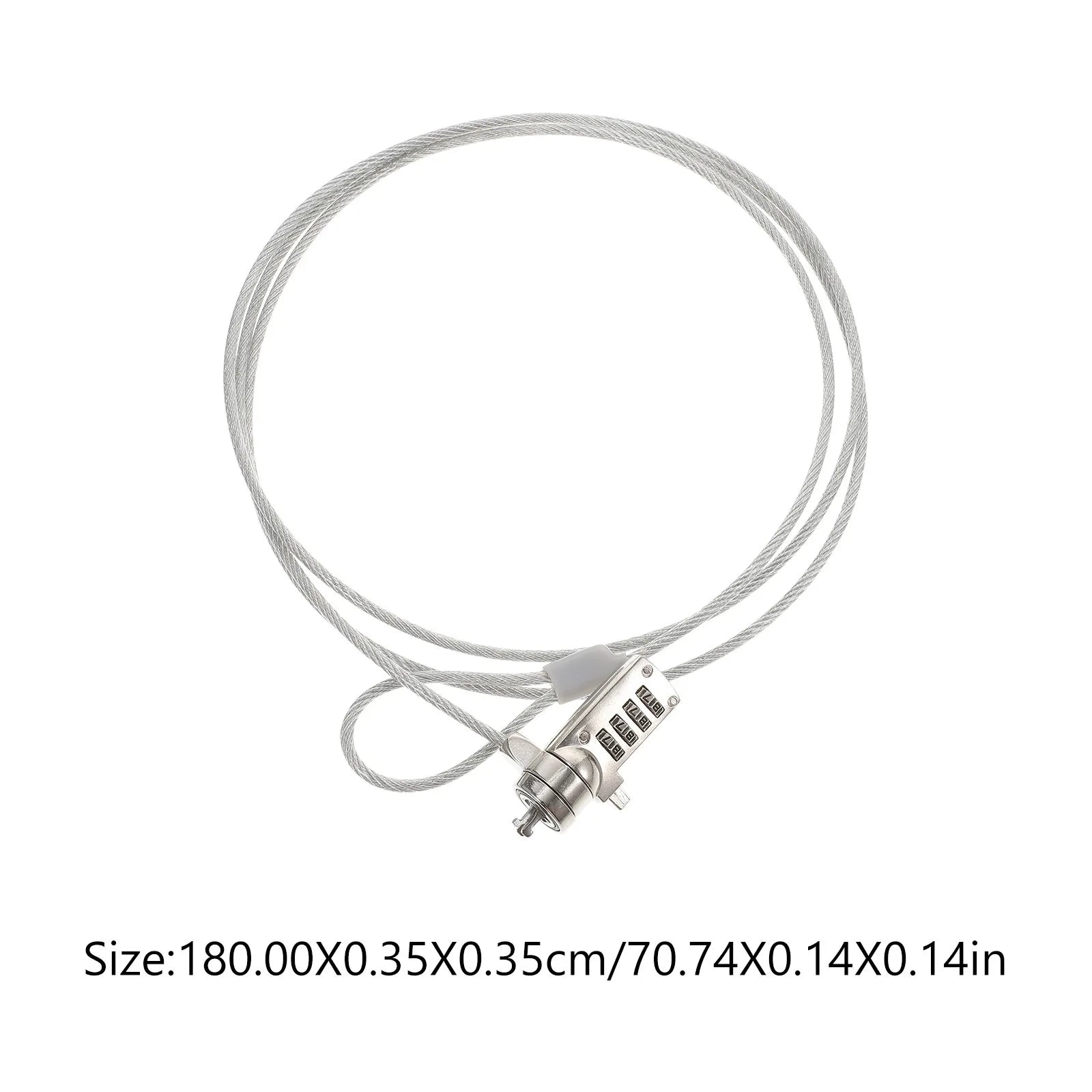 Laptop Locking Cable Steel Wire 1.8m Zinc Alloy Resettable Password Anti Theft Security Cable Lock for Laptop Monitor Tablet