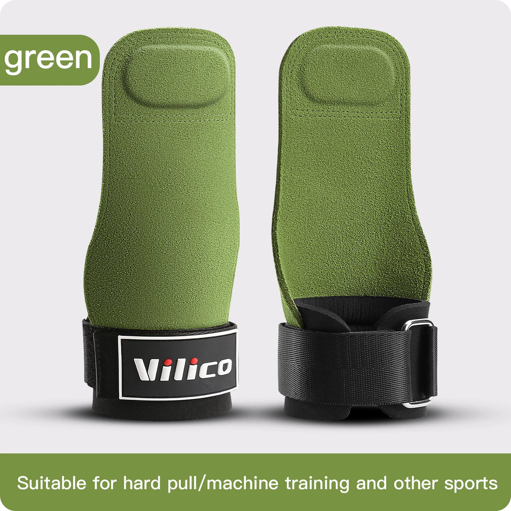 2Pcs Gym Gloves Fitness Hand Palm Protection Equipment Anti Slip Wear-resistant Wrist Protection Hard Pull Grip Strength Gloves