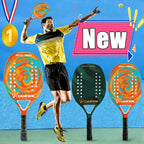 Newest High Quality Beach Tennis Racket Carbon Fiber Beach Tennis Racket Soft EVA Surface Tennis Racquet with Bag Lightweight