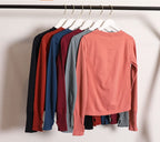 Women's Seamless Long Sleeve Fitness T-shirt Sports Elastic Yoga Gym Top Training Running Activewear Workout Shirt Pilates Tops