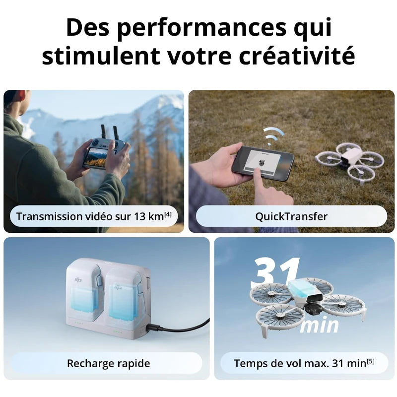 DJI Flip Camera Drone with 4K UHD Camera Under 249g 3-Axis Gimbal stability 44000ft/13km Video Transmission Original