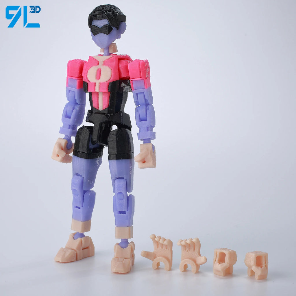 9L3D Superhero Team Invincible Boy Heroes Action Figure Lucky13 Dummy13 Multi-Colored T13 Multi-Jointed Collectible Toys Titan13
