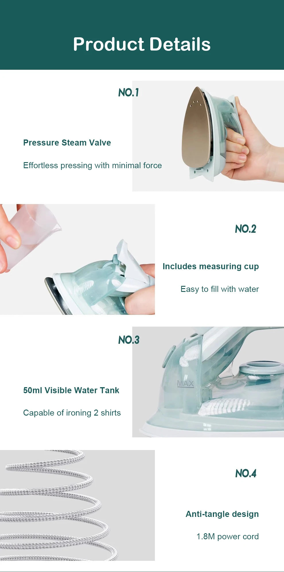 100-240V Mini Iron Handheld Garment Ironing Machine Ceramic soleplate Wet Dry Dual use Clothes Fabric Ironing Portable fortravel