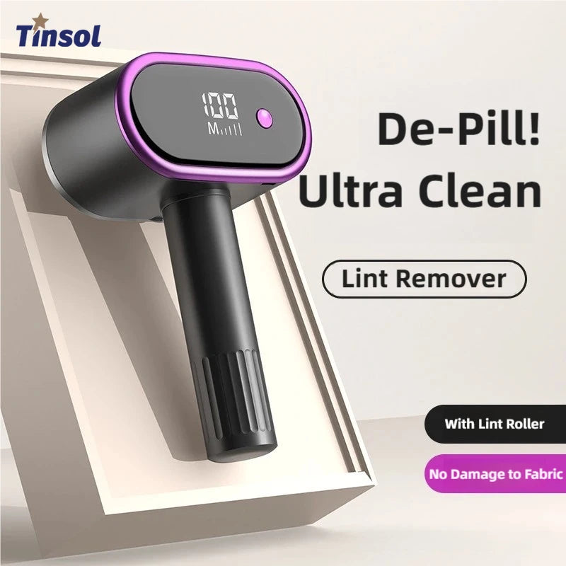 TINSOL Dual-Head Electric Lint Remover Digital Display Lint Remover Multi-Functional Clothing Sweater Lint Remover Main image
