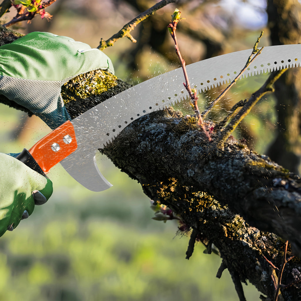 Extended double-hook aerial saw, multi-functional garden pruning saw, telescopic fruit tree pruning saw, garden pruning tool