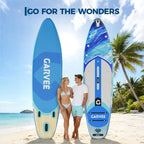 Inflatable Rise Up Paddle Board Stand-up Paddleboard Full Kits with Adjustable Paddle/Hand Pump for Outdoor Water Sports Surfing