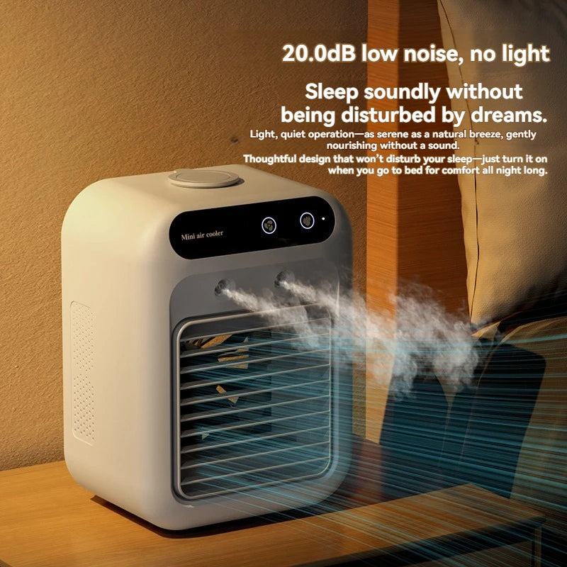 Wireless Air Conditioner Mini Portable Air Cooler Fan 500ml Ice Water Spray Humidifier For Home Air Conditioning Mist Fan USB