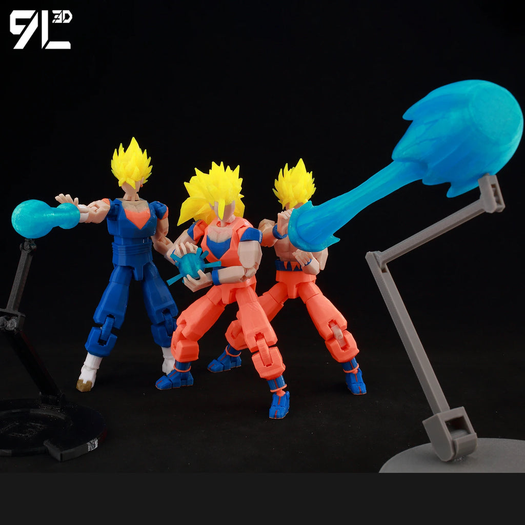 9L3D Printed Dragon Ball Son Goku Vegeta Beerus Frieza Anime Lucky13 Dummy13 Titan13 Action Figures Multi-Jointed Movable Toys