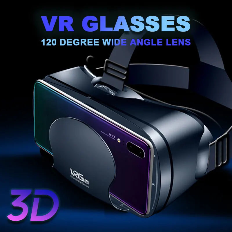 Virtual Reality 3D VR Headset Smart Glasses Helmet for Smartphones Cell Phone Mobile 7 Inches Lenses Binoculars Goggles Devices