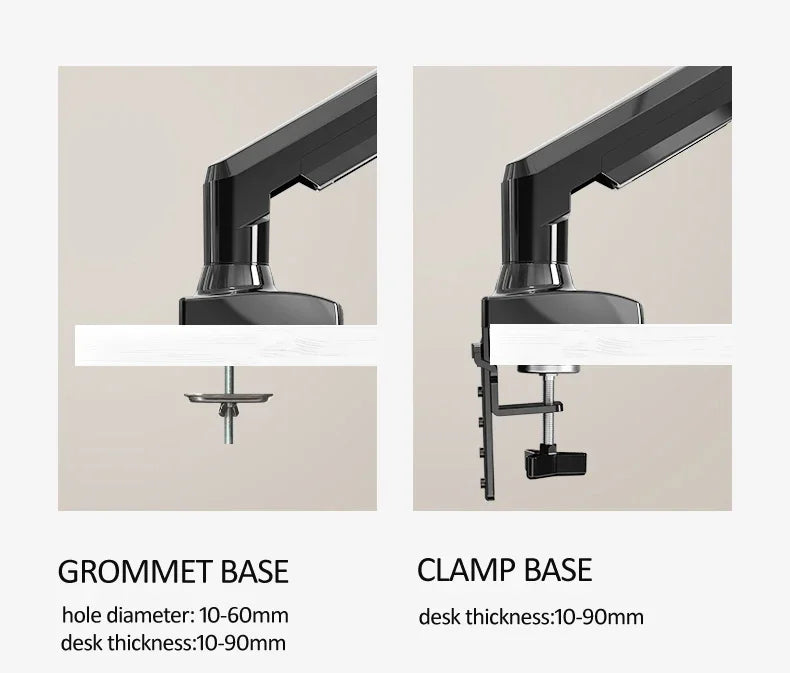 Desktop NB F160 + FP-2 Gas Spring Dual Arm for 17"-27" Monitor Holder + 10"-17" Laptop Support Air Press Mount Stand Load 2-9kg