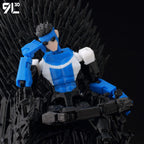 9L3D Superhero Team Invincible Boy Heroes Action Figure Lucky13 Dummy13 Multi-Colored T13 Multi-Jointed Collectible Toys Titan13