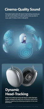 Picun F8MAX ANC Wireless Headphone 59dB Hybrid Active Noise Canceling Spatial Audio Earphone Bluetooth 6.0 Over Ear Headset 180H