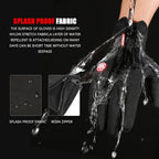Winter Cycling Gloves Men Women Motorcycle Fleece Sport Zipper Autumn Touch Screen Warm Water-Repellent Windproof Non-slip Glove