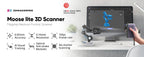 3DMakerpro Moose Lite 3D Scanner, NIR Light Source, 24-bit Color Camera, Al Visual Tracking,0.05mm Accuracy, 0.10mm Resolution