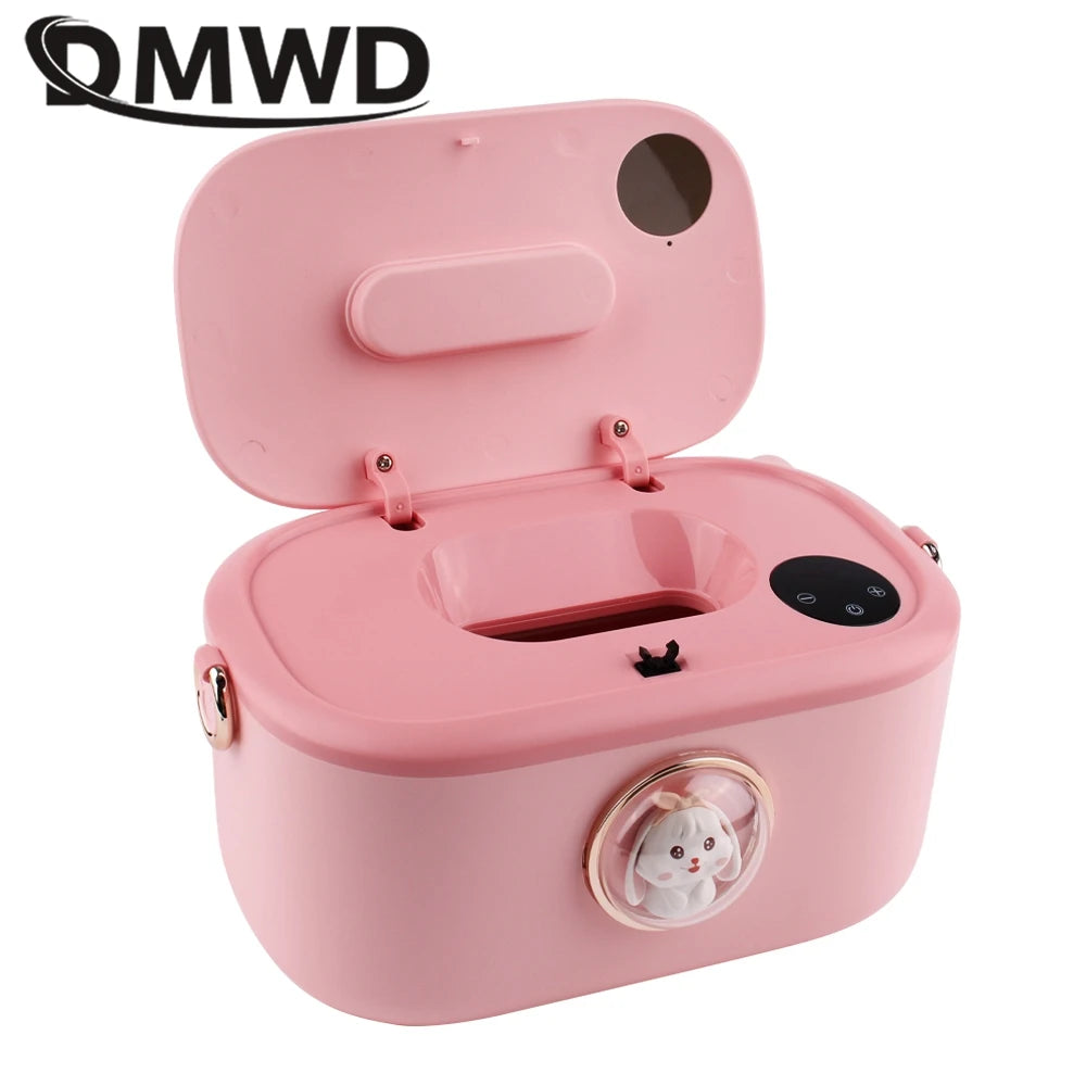 DMWD Household Wipes Heater Wet Towel Dispenser Facial Mask Warmer Electric Baby Tissue Heating Machine 0-55℃ Constant Temp 220V