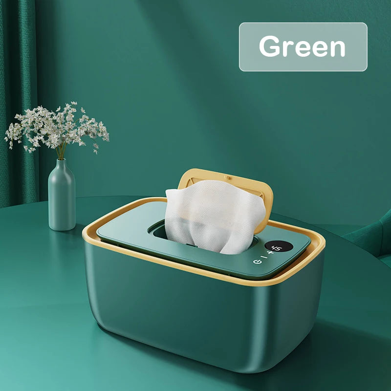 DMWD Electric Baby Wet Tissue Dispenser Paper Case Napkin Heating Storage Box Warmer Temperature Control Thermostat Wipes Heater