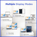 UPERFECT Delta 15.6" Dual Portable Monitor For Laptop Screen Extender 1080P HDR 360° Folding Stacked with Stand For Laptop PC