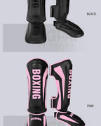 Professional Free Fighting Leg Protector with Foot Back Sanda Boxing Fighting Taekwondo Protective Equipment Adult and Children