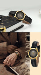 BERNY Gold Watch for Women Luxury Ladies Fashion Quartz Wristwatch Elegant Gradient Dial Multiple Scenarios Matching Lady Watch