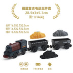 new Wooden Railway Track Set Electric Train Magnetic Car Diecast Slot Fit All Brand Biro Wood Track Assemble Toy Boy Gift