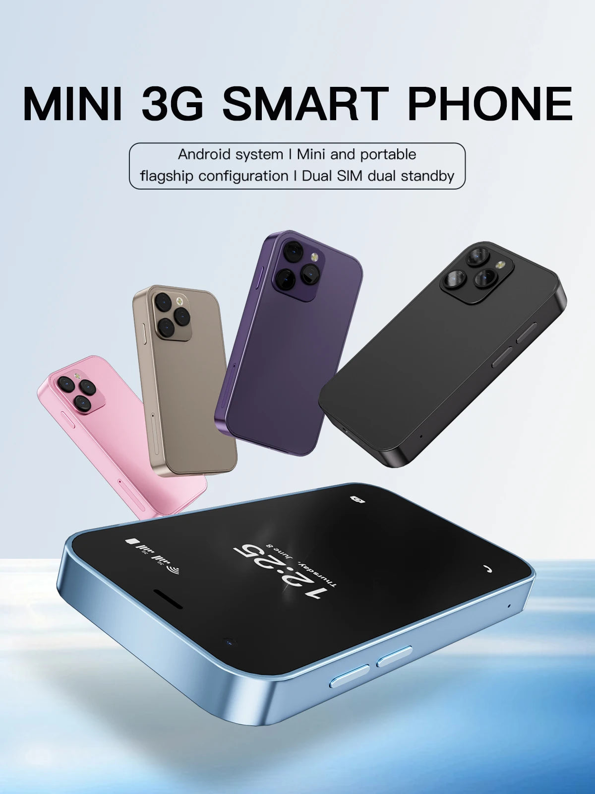 SERVO 15SE Super Mini Smartphone Android System 2GB+16GB Play Store Wifi Dual SIM 3.0" Small Pocket Cheap Smart Phones 3G WCDMA
