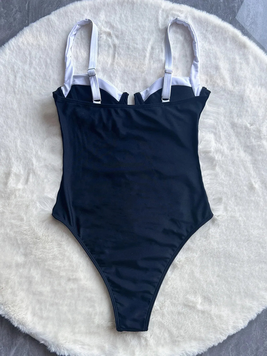 Push Up One Piece Swimsuit For Women Sexy Patchwork Monokini Swimwear 2024 Bathing Suit Beachwear Backless Swimming Suit Bathers