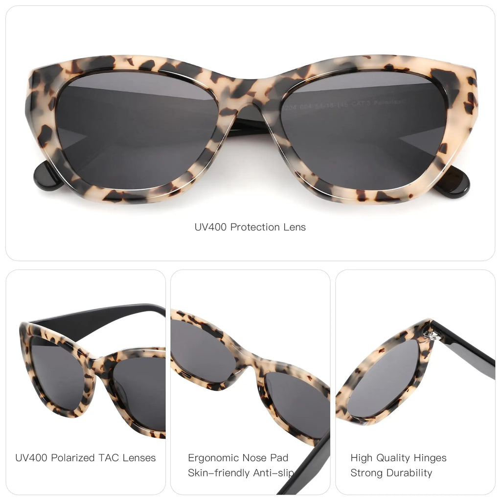 ZENOTTIC Polarized Sunglasses Women Cat-Eye: Trendy Cateye Sunglasses for Woman - Cute Sun Glasses UV400 Protection