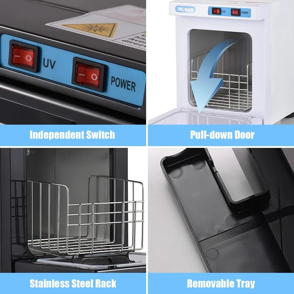 5L UV Sterilizer Towel Warmer, 150W Fast Heating Aluminum Chamber, Professional for Spa & Beauty Salon Hygiene