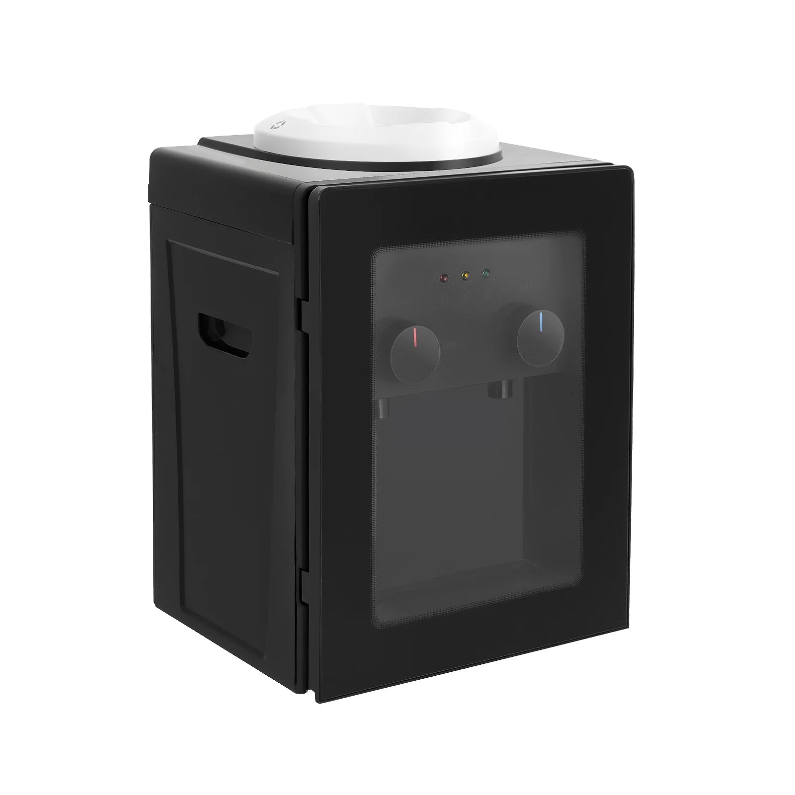 Compact Electric Water Cooler Fast Heating Hot Cold Desktop Dispenser with Removable Basin for Home Office Bedroom Use