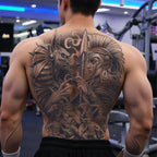 Magic Juice Ink Waterproof Tattoo Stickers Full Back Large Size Herbal Juice Temporary Tattoos Men Body Art Dragon Tiger