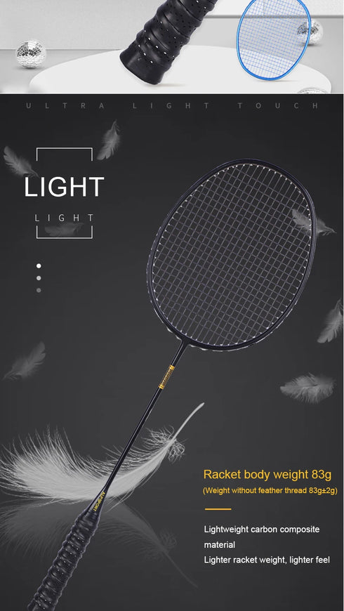ALP ZJ2.0 Pro 4U 85g 100% Carbon Fiber + Titanium Alloy Badminton Racket Ultra-light Sports Equipment Racket Badminton Training