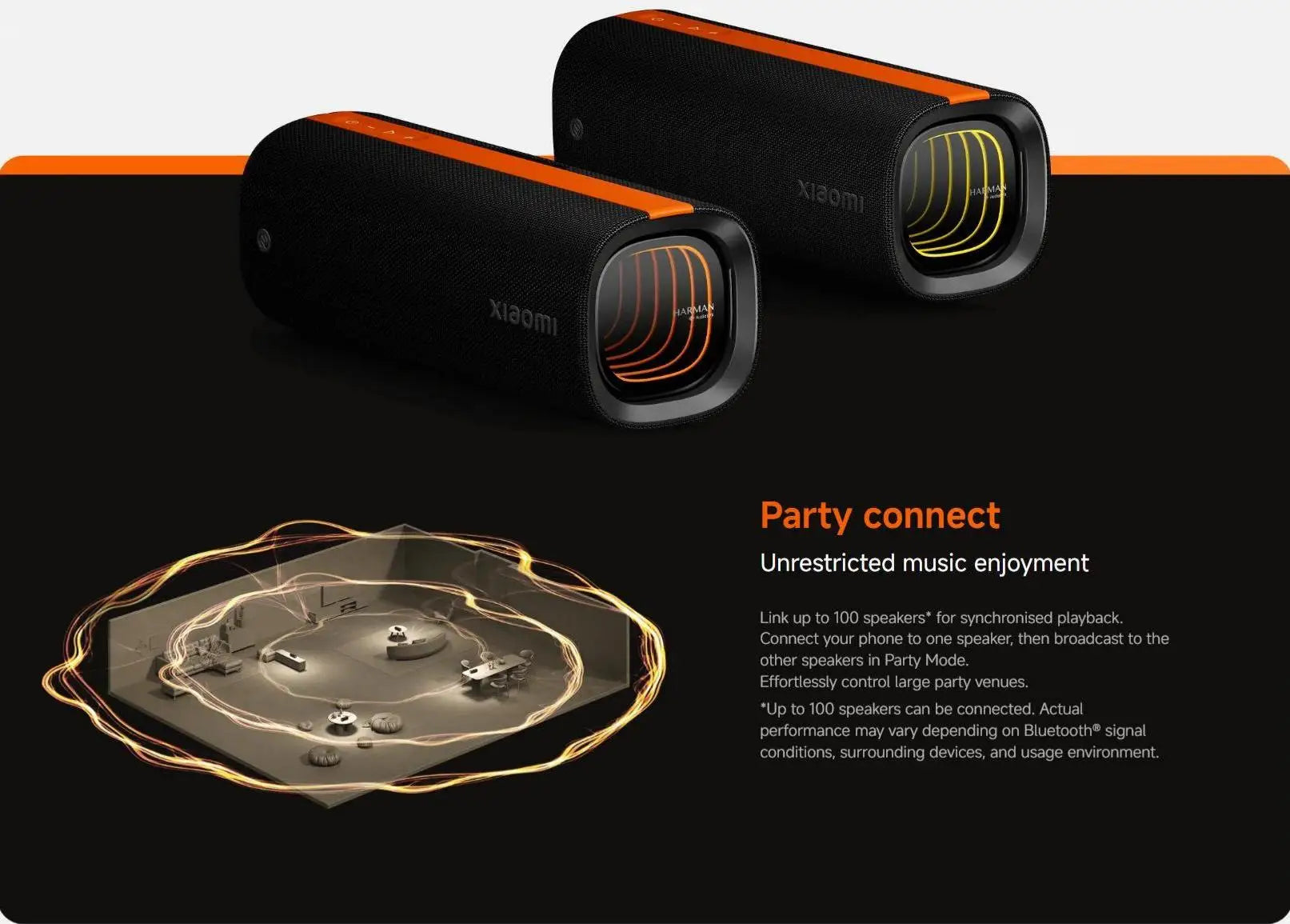 Xiaomi Sound Party, 50W Portable Bluetooth Speaker, Harman AudioEFX TWS Mode 26h Playtime, Smart Connectivity Wireless Speaker