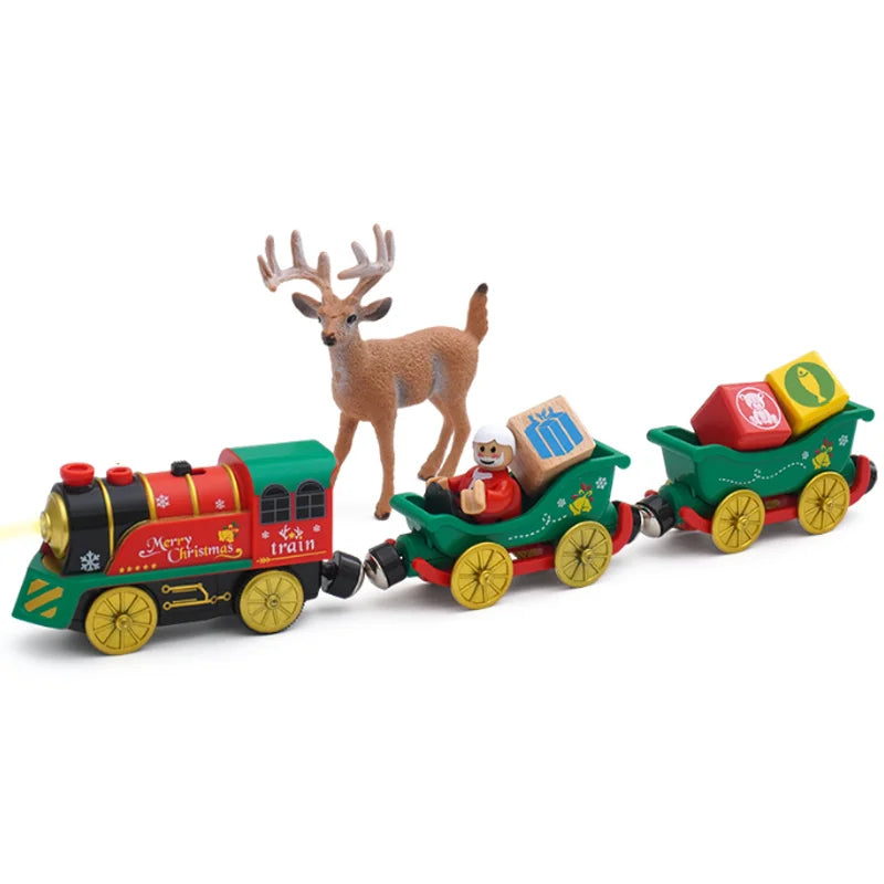 New Electric Train Set Compatible with Thomas Wooden Train Track Train Toys For Kids Christmas Birthday Gift