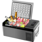 VEVOR Mini Fridge Mini Refrigerator Portable Car Freezer 12V/24V 15L Compressor Cooler for Traveling Camping Outdoor Activities
