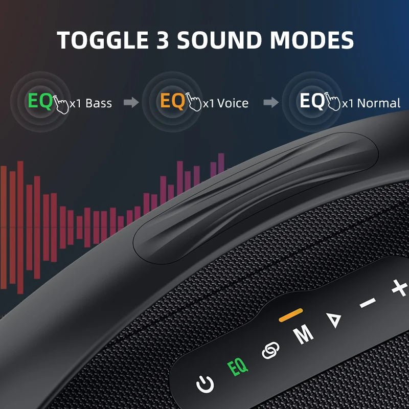 ZEALOT-S97 80W Bluetooth Speaker Powerful Wireless Speaker with Portable Handle, for Party, Camping，RGB colorful light