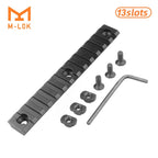 Hunting Tactical Picatinny Rail 3-13Slots 20mm Aluminum Rail Adapter Mount for Keymod / M-LOK System Handguard Scope Mount Base
