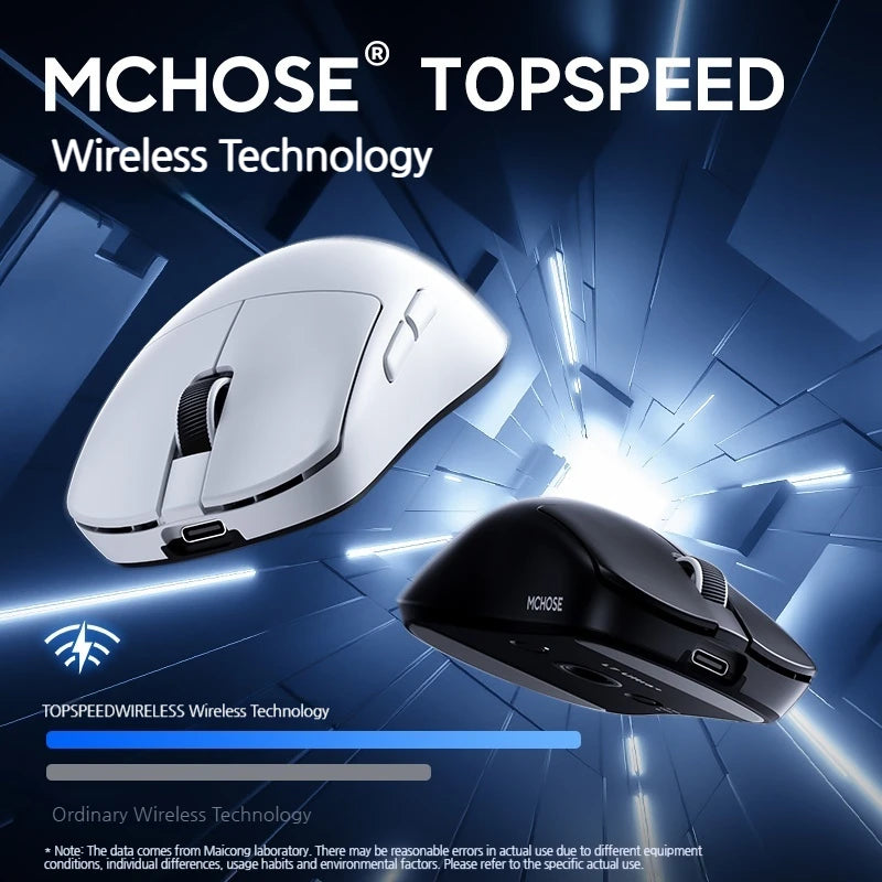 MCHOSE L7 Ultra+ Medium Large Hand Mouse Game E-Sports Paw3950 Wireless Three Mode Lightweight Office Dual-Drive Computer Mouse