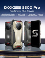World Premiere DOOGEE S300 Pro Rugged Phone 48GB+512GB Dimensity 8300 6.78" FHD+ 11000mAh Battery 66W 200MP Camera Android 16