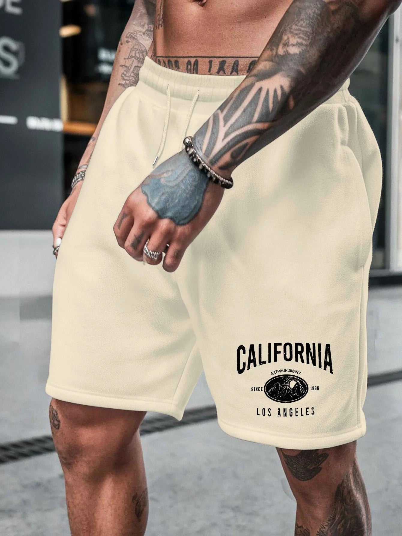 California Men's Special Shorts, Suitable for Summer Casual Wear, Multifunctional Medium Length Sports Shorts