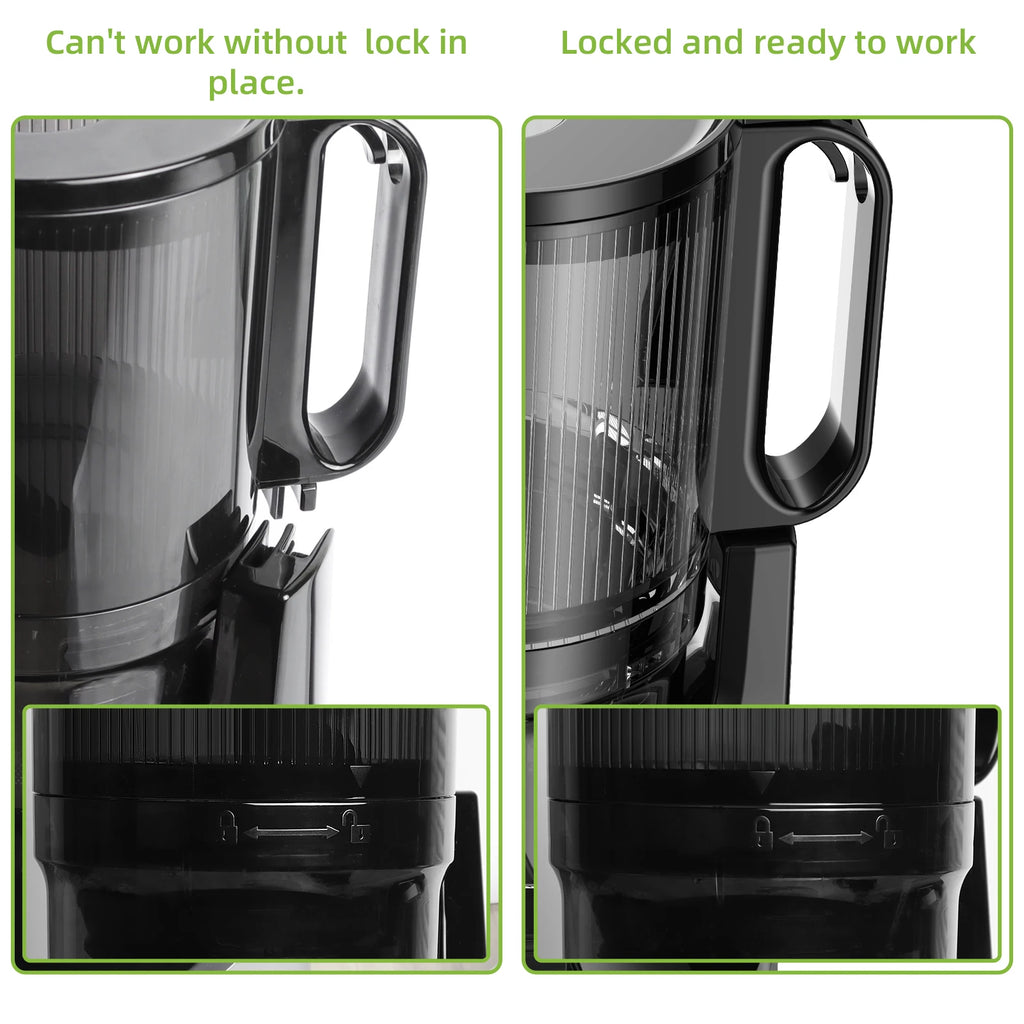 BioloMix Cold Press Juicer,with 130mm Feed Chute,Fit Whole Fruits & Vegetables,High Juice Yield,BPA FREE Slow Masticating Juicer
