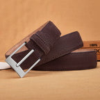 Luxury Suede Cowhide Leather Belt for women, Vintage Style Men belt  3.5cm Wide Waistband for Dresses & Jeans Unisex belt