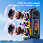 ZEALOT-PT21 200W Wireless Bluetooth Speaker , Portable Outdoor Speakers Loud with Bass Boost, Stereo Pairing, Reverse Charging,