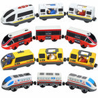 Locomotive Magnetic Car Electric Train Toys Fit All Brand Biro Wooden Diecast Slot Train Track Railway Educational Toys For Kids
