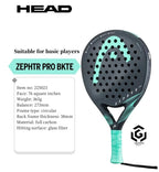 Genuine HEAD Tennis Padel Rackets ZEPHYR Series Carbon Fibre EVA Memory Flex Foam Core Padel Tennis Racquets Lightweight