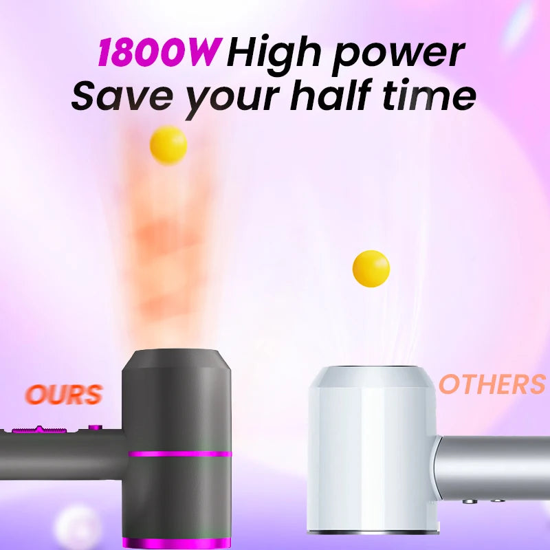 Professional Hand Blow Dryer Travel Home Use Powerful Ionic Barber Salon Equipment Hot Cold Wind Super Black One Step Hair Dryer