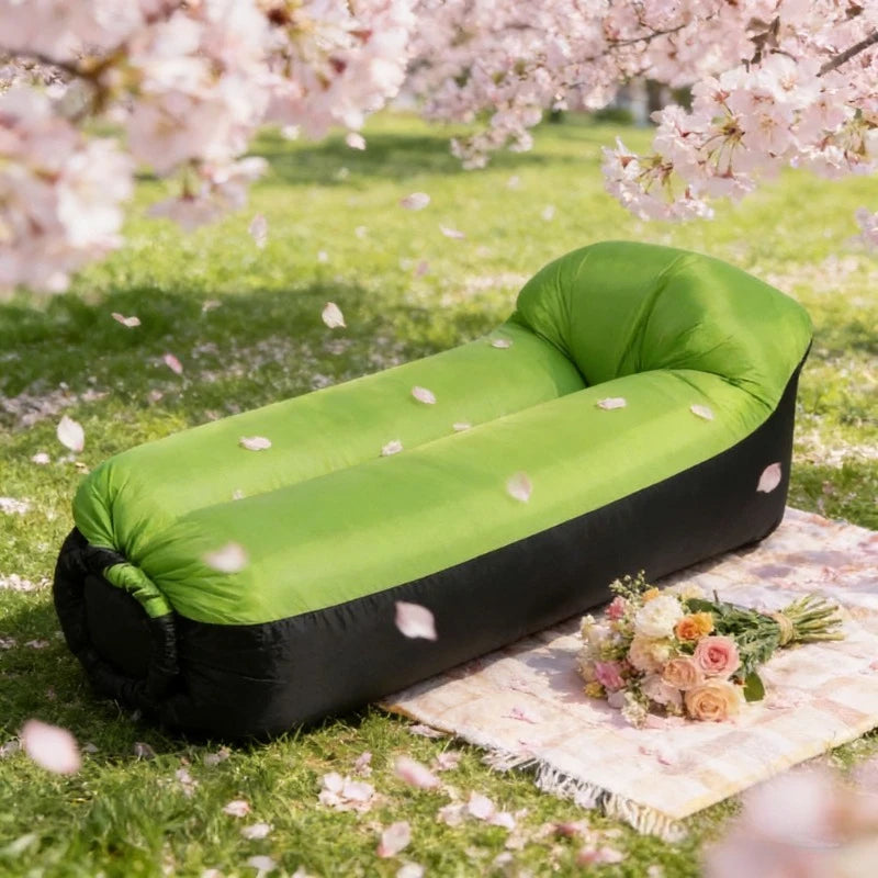 Outdoor Portable Inflatable Sofa Beach Lazy Air Sofa Folding Sleeping Bag Oxford Cloth Camping Furniture 190x70cm